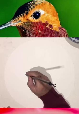 国画课件分享,写意国画蜂鸟画法,儿童国画课件教学视频#国画课件#国画教学视频#国画教程#国画教材#国画培训