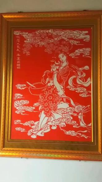 中秋佳节——发个手工剪纸,《嫦娥奔月》