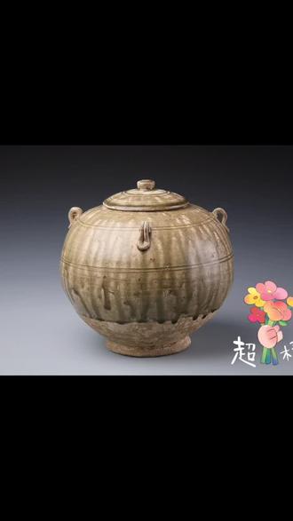 青釉四系罐,隋代,#抖音小助手 #让文物抖起来 #创作灵感 #博物馆 #热门 #高古瓷 #收藏品 #热门话题