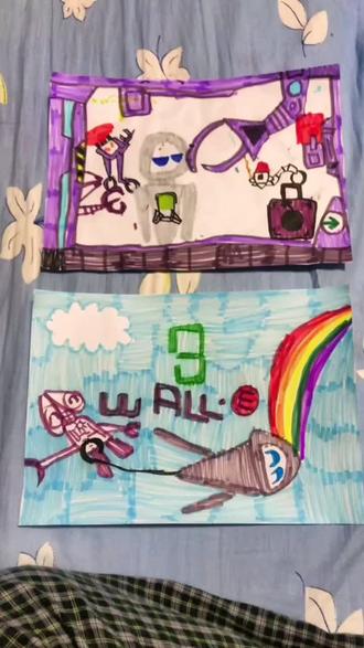 #爱画画的孩子 #少儿美术 #机器人总动员 @DOU+小助手