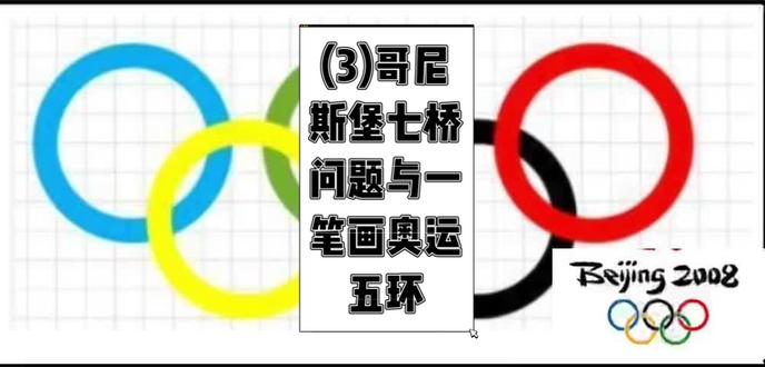 哥尼斯堡七桥问题与一笔画奥运五环(3)#思维训练 #益智#一笔画问题