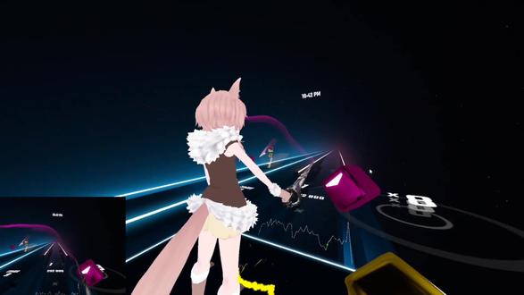#steam #节奏光剑vr #节奏光剑联机 来玩玩节奏光剑吧。使用设备PICONeo3串流steamvr。