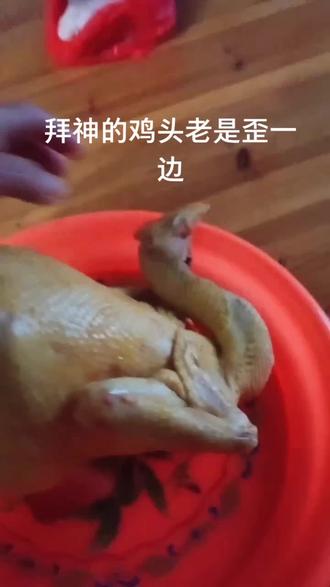 拜神的鸡头老是歪一边,00年的时候去同事家见他爸爸这样弄,现在偶尔可以用上#新鲜食材