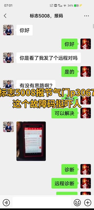标志5008报p3067这个故障码挺吓人