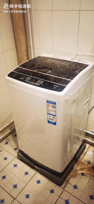 海尔波轮洗衣机安装完成