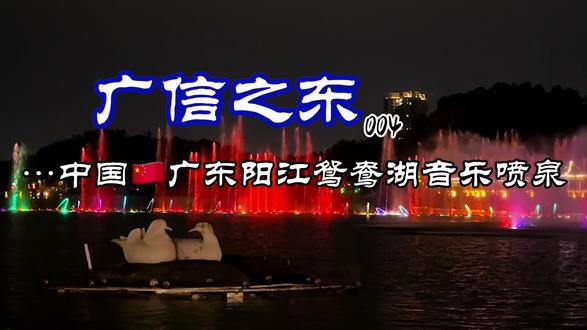阳江鸳鸯湖公园音乐喷泉广场每天二十点准时喷射音乐悠扬为之震撼 #音乐喷泉水景灯光秀 #自驾旅行