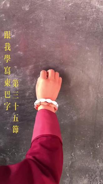 今天我们学写东巴象形文字(狼)#粉笔字