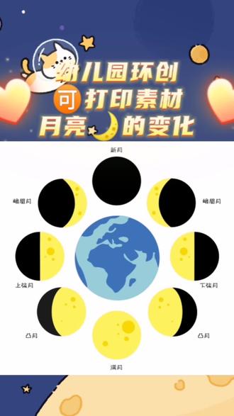 幼儿园中秋节环创🉑打印素材🌙:月亮的变化#幼儿园 #幼教资源共享 #幼儿园中秋节 #幼儿园中秋节环创素材