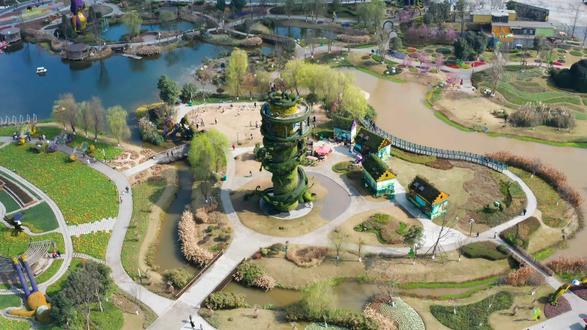 锦绣安仁花卉公园#航拍 #家乡美景