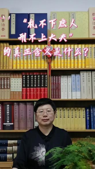 “礼不上庶人 刑不上大夫”的真正含义是什么?
#弘扬传承中国传统文化##刘余莉教授#