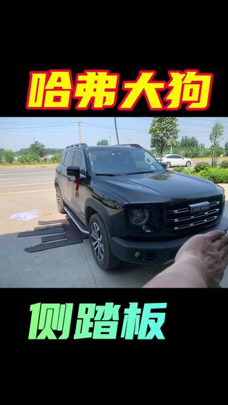 哈弗大狗加装上车侧踏板,功能:好上车,防撞#楼德汽车美容 #撸车日常 #侧踏板