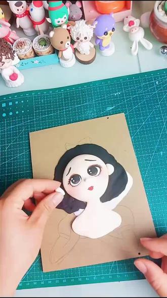 白雪公主粘土制作(二)#最解压的方式 就是玩粘土