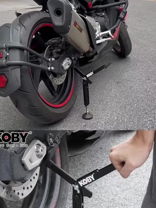 KOBY耐磨起车架便携式重机车维修通用折叠支架后轮单摇臂升降架#摩托车 #摩托车爱好者 #摩旅摩托车推荐 #安全骑行 #户外骑行