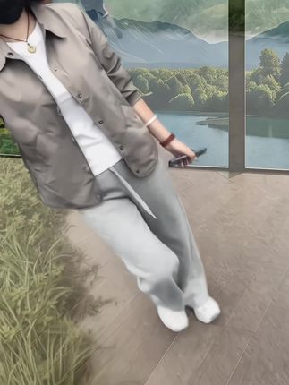外穿休闲开衫女短款春秋季新款爆款百搭衬衫式防水小外套时尚 #休闲外套#秋季穿搭 #不挑年龄不挑身材 #简约穿搭 #高级感穿搭