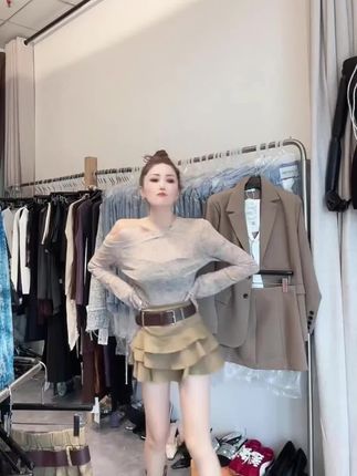 设计感时尚高腰显瘦荷叶边半身裙防走光短裙a字裙女新款百搭气质