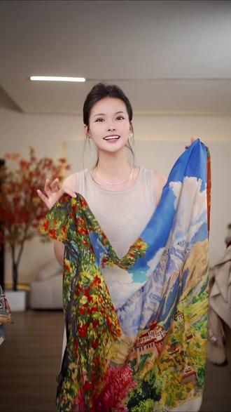 #方巾 巨好看的羊毛方巾,每个花色真的都美到心坎里