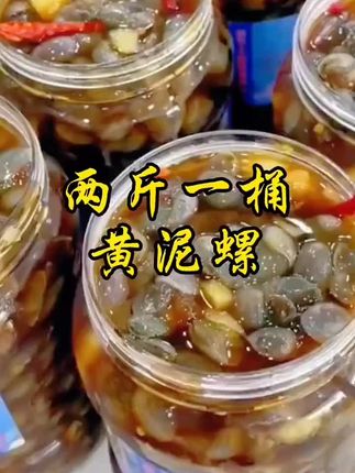 两斤一桶黄泥螺嘎嘣脆#黄泥螺