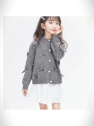 女童毛衣开衫春秋装2025新款时尚线衫韩版女孩针织外套洋气#童装搭配#春秋穿搭#母婴好物