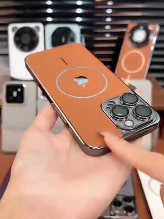 #数码科技 金属漆皮纹14pro适用iphone16promax苹果15手机壳13磁吸12镜头膜#潮牌手机壳 #创意手机壳