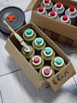 喷枪气罐久烧不烫手点碳卡式通用户外露营烹饪便携融金炉具点火#便携式点火器#喷枪#点火器#喷枪加气罐#防烫喷枪
