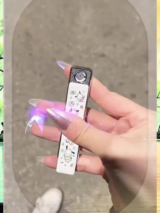 USB充电库洛米打火机#超薄防风ins高颜值 #女孩子是最可爱的生物 #好物推荐🔥 #防风打火机