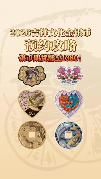 2026吉祥文化金银币预约攻略来了!银币期货涨至1380! #爱藏APP #吉祥文化金银币 #收藏 #预约攻略 #吉祥如意