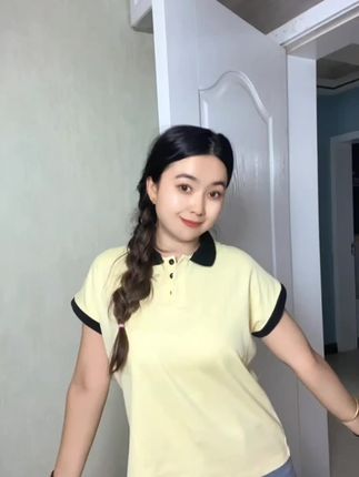 这款polo 衫短袖真的是穿起来干净又大方#甜系女孩 #polo衫穿搭 #日常短袖穿搭
