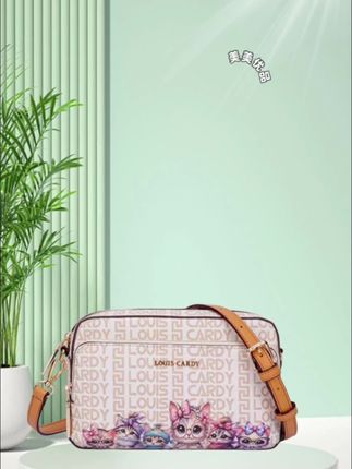 路易·卡迪 小猫涂鸦老花斜挎包 #包包 #女包 #实用款包包推荐 #百搭包包