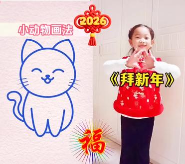 简笔画和拜新年#育儿小常识 #快乐成长@抖音小助手
