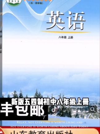 新版五四制初中8八年级上册英语书课本教材鲁教版初三3上册英语54#法式钩针绣花教程 #手工刺绣蝴蝶结 #基础刺绣针法 #编织筐材料包