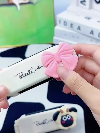可爱两用折叠女生梳子便携式小巧随身梳网红自带镜子随身便携家用#梳子#镜子