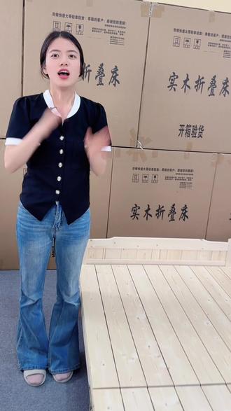 优质樟子松木制作,原木原切,实木实心,整板整料 #家具#床#单人床#折叠床#好物推荐🔥