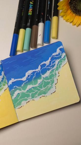 聪明的你画了一条离奇的线 #真实生活分享计划 #简笔画 #绘画 #画画 #丙烯马克笔 作品临幕的