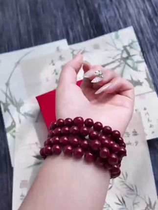 ”当年的你权衡利弊 执意与我分道扬镳” #朱砂 #108念珠手串 #本命年 #情侣 #朱砂手串
