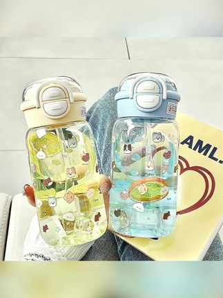 2025新款双饮水杯女高颜值学生上学专用小巧便携吸管塑料杯子#高颜值水杯 #便携水杯 #可爱水杯 #双饮水杯高颜值