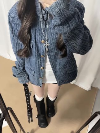 #穿搭ootd #韩系穿搭 #简约搭配 #可爱甜妹 #牛仔外套
