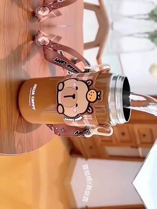 卡皮巴拉卡通锁温杯,款式新颖独特设计理念是非常简直学生党上班族小仙女们的福音!