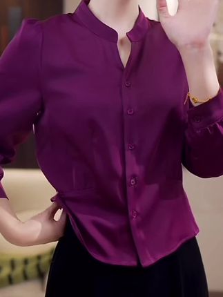 【栀子秋】高级感轻奢时尚衬衫女秋款气质长袖通勤洋气显瘦上衣#轻奢时尚衬衫#气质长袖衬衫 #洋气显瘦#爆款女装#时尚穿搭