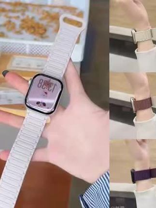 张婧仪同款oppowatch3/2/X/3pro/4pro手表表带硅胶磁吸男女se适用#手表表带 #硅胶磁吸表带 #张婧仪同款