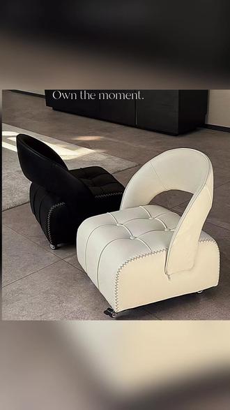 1超大号现代轻奢阳台单人休闲椅落地沙发凳家用靠背懒人滑轮凳#凳子 #靠背椅 #休闲椅 #好物推荐 #好物种草