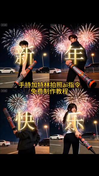手拿加特林烟花拍照ai指令教程,手持加特林拍照ai指令和教程来了,过年就这样拍,和姐妹一起手持加特林,所念皆星辰,崩走霉运。加特林烟花写真,加特林烟花拍照豆包指令,手拿加特林烟花拍照ai #加特林烟花 #手持加特林所愿皆成真 #豆包ai #豆包p图已经nextlevel了 #豆包出大片有两把刷子
