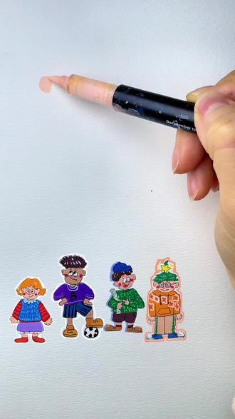 三步教你引导孩子画生动人物#简笔画 #零基础学画画 #绘画教程 #一学就会的简笔画 #画画的小雪老师