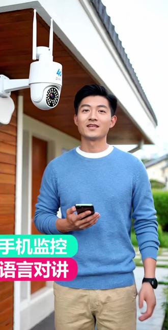 警视卫【4G免费流量】家用监控摄像头无需网络手机远程360度室外#家用监控摄像头推荐