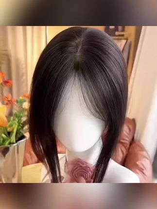 #好物推荐🔥 #618抖音好物节 全递真手织全真发假发头顶遮白发蓬松高颅顶轻薄自然无痕假发片#视频同款#全递真手织全真发#自然假发推荐