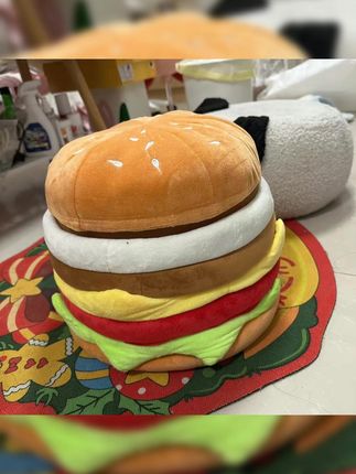 六一必备!卡通可爱带盖汉堡收纳筐,杂物零食都能装 #汉堡包造型 #零食筐 #零食收纳篮 #卡通收纳筐 #带盖收纳篮
