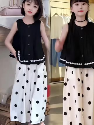 #生女儿就是用来打扮的 #女童套装 #面料柔软舒适 #简约穿搭 #气质穿搭