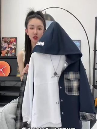中大童秋季新款!洋气男童连帽休闲外套MT68047,两面可穿超实用 #男童秋装新尚 #中大童双面衣潮 #休闲外套热款