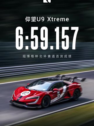 好消息和大家分享:仰望U9Xtreme纽北首测成绩 6分59秒157 目前,仰望U9Xtreme已正式获得工信部公告。 感谢大家的耐心等待与持续关注,未来还有更多值得期待的瞬间。 #仰望U9X成为全球最快汽车 #仰望U9X全球极速第一 #仰望U9Xtreme