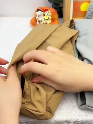 云珀三个装复古收纳袋,能装内衣袜子,可折叠,旅行居家收纳好选择!