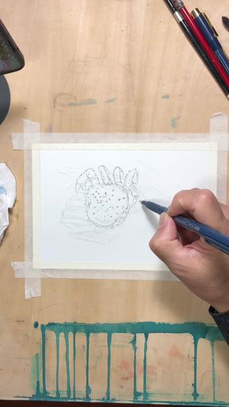 画个帝王蟹下酒#零基础学画画